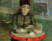 文森特 威廉 梵高 : 歌丝蒂娜塞加托里坐在咖啡馆